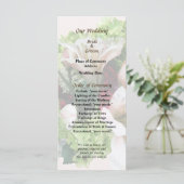 Lilies, Hydrangea en Berries Wedding Programme Programmakaart (Staand voorkant)