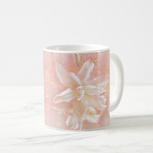 Lilies in roze fantasy koffiemok (Voorkant rechts)