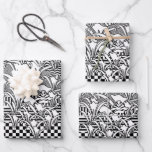 Lilies in zwart-wit inpakpapier vel<br><div class="desc">Grootte: 19 x 29 inch Ons prachtig gedrukt verpakkingspapier bestaat uit drie gemakkelijk te scheiden voorbladen. Ideaal voor cadeauverpakking, feestbevoordelingen of voor het opvallen van uw volgende creatieve, doe-het-zelf-project! Deze platte wikkels zijn beter dan traditionele rollen papier, omdat ze niet op zichzelf rollen. De handige richtingrasters op de achterkant van...</div>