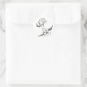 Lilies in zwarte en witte sticker (Tas)