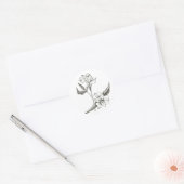 Lilies in zwarte en witte sticker (Envelop)