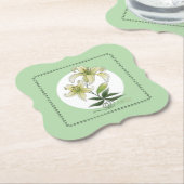 Lilies Kartonnen Onderzetters (Gekanteld)