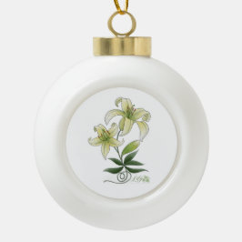 Lilies Keramische Bal Ornament