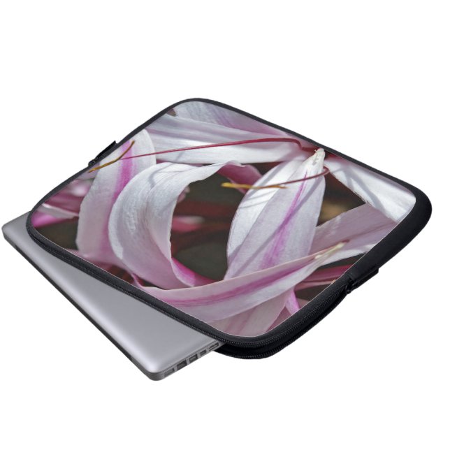 Lilies Laptop Sleeve (Voorkant onderkant)