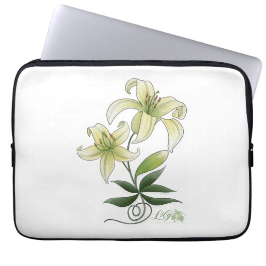 Lilies Laptop Sleeve (Voorkant)
