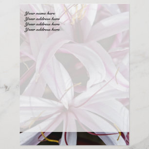 Lilies Letterhead Design Custom Briefhoofd