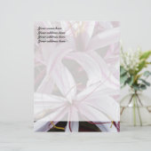 Lilies Letterhead Design Custom Briefhoofd (Staand voorkant)