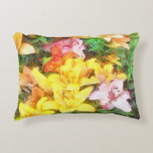 Lilies Love and Light Waterverf Accent Kussen
