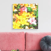 Lilies Love and Light Waterverf Canvas Afdruk (Insitu (Woonkamer))