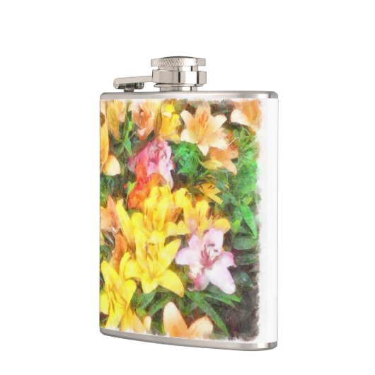 Lilies Love and Light Waterverf Heupfles (Links)