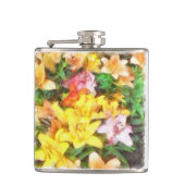 Lilies Love and Light Waterverf Heupfles (Voorkant)