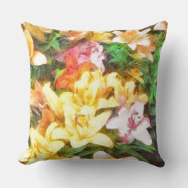 Lilies Love and Light Waterverf Kussen