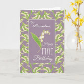 Lilies May Birthday Kaart to Personalize, Mauve (Gele Bloem)