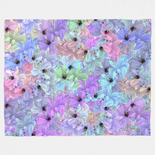 Lilies met bijen fleece deken (Voorkant (Horizontaal))