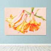 Lilies met fijne kunsten botanische canvasafdruk g canvas afdruk (Insitu (Houten vloer))