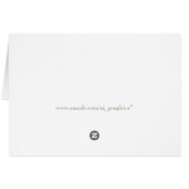 Lilies Mint Green Wedding Table Number Card (Achterkant Horizontaal)