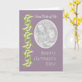 Lilies Moederdag Fotokaart, Mauve: allebei Kaart (Gele Bloem)