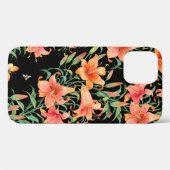 Lilies naadloos achtergrondpatroon. Case-Mate iPhone case (Achterkant (horizontaal))