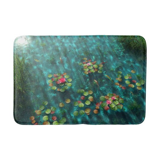 Lilies op de waterbadmat badmat (Voorkant)