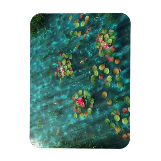 Lilies op het Flexibele Magnet Water Magneet (Verticaal)