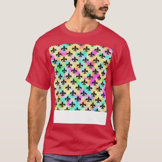 Lilies op kleurrijk kleurenpatroon van 80 jaar t-shirt