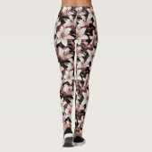 Lilies op zwart leggings (Achterkant)