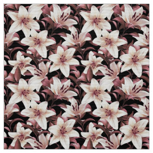 Lilies op zwart stof