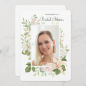 Lilies Photo Shower-uitnodiging Kaart (Voorkant / Achterkant)