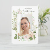 Lilies Photo Shower-uitnodiging Kaart (Staand voorkant)