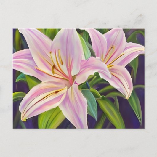 Lilies planten briefkaart (Voorkant)