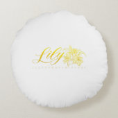 Lilies Rond Kussen (Achterkant)