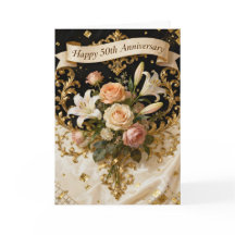 Lilies Rozen en Goud 50ste Huwelijksverjaardag
