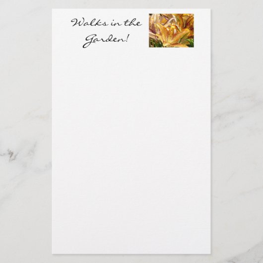 Lilies Stationery loopt in de tuin! Briefpapier (Voorkant)