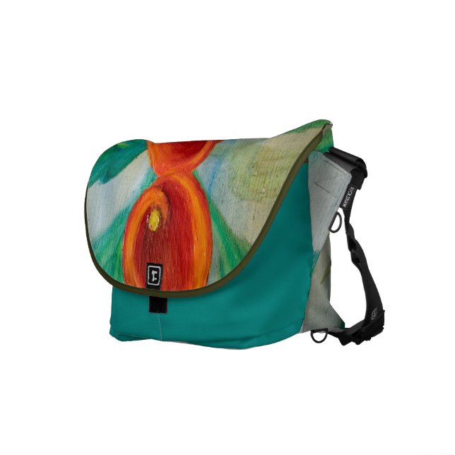 Lilies Trio Rickshaw Messenger Bag (Voorkant Rechts)