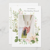 Lilies uitnodiging voor bruidsontbijt na de bruilo (Voorkant / Achterkant)