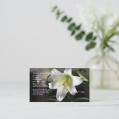 Lilies van de fieldkaart - Prayer Card Visitekaartje (Staand voorkant)
