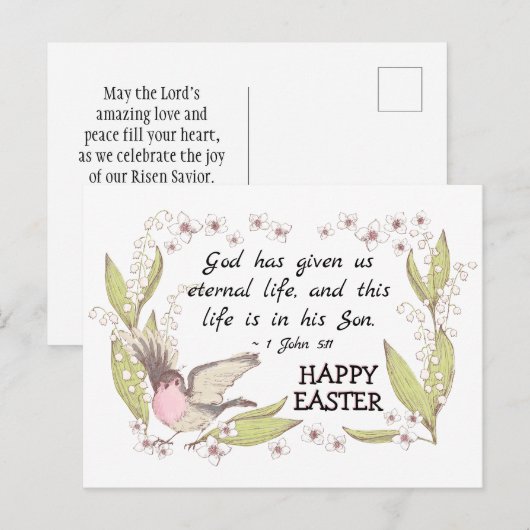 Lilies van de Inspirerend Bijbel Valley Briefkaart (Voorkant / Achterkant)