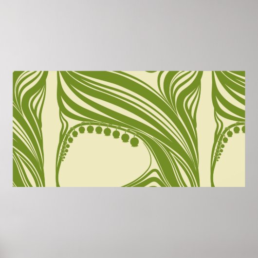 Lilies van de vallei. Floral lijst. Mooie vint Poster (Voorkant)