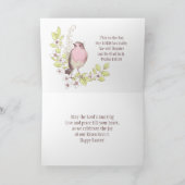 Lilies van de Valley Robin Bible Verse Pasen Feestdagen Kaart (Binnen)