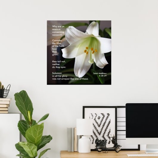 Lilies van het veld - Poster (Thuiskantoor)