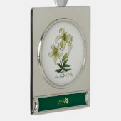 Lilies Verzilverd Banner Ornament (Rechts)