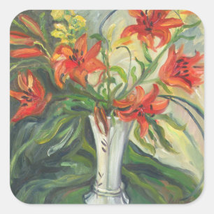 Lilies Vierkante Sticker