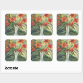 Lilies Vierkante Sticker (Vel)