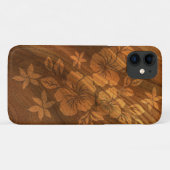 Lilikoi Hibiscus Hawaiian Faux Burl Wood Case-Mate iPhone Case (Achterkant (horizontaal))