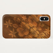 Lilikoi Hibiscus Hawaiian Faux Burl Wood Case-Mate iPhone Case (Achterkant (horizontaal))