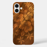 Lilikoi Hibiscus Hawaiian Faux Wood Burl