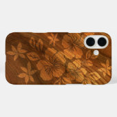 Lilikoi Hibiscus Hawaiian Faux Wood Burl Case-Mate iPhone Case (Achterkant (horizontaal))