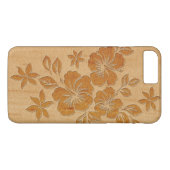 Lilikoi Hibiscus Hawaiian Faux Wood Case-Mate iPhone Case (Achterkant (Horizontaal))