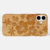 Lilikoi Hibiscus Hawaiian Faux Wood Maple Case-Mate iPhone Case (Achterkant (horizontaal))