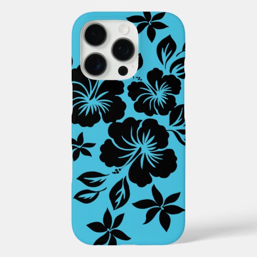 Lilikoi Hibiscus Hawaiian Floral Turquoise Case-Mate iPhone Case (Achterkant)